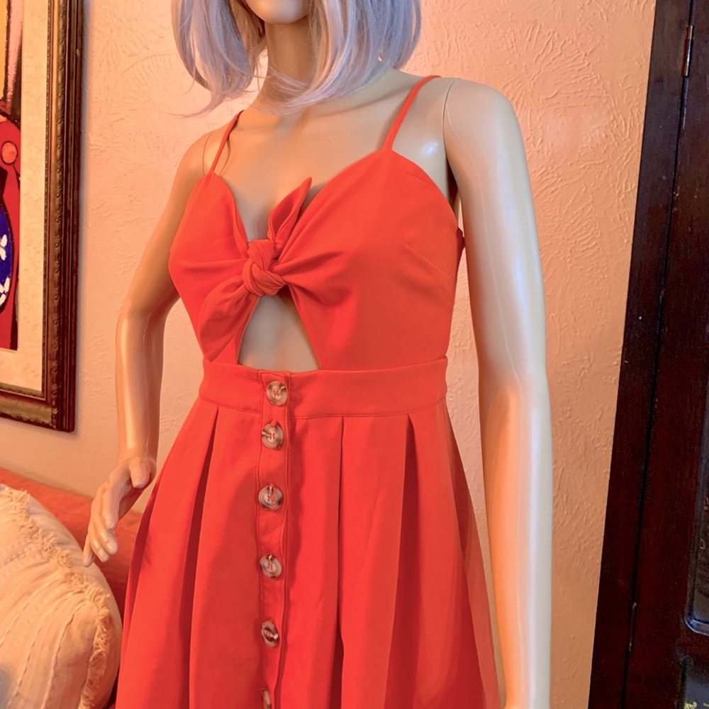 Silky draped wrap dress with beautiful buttons